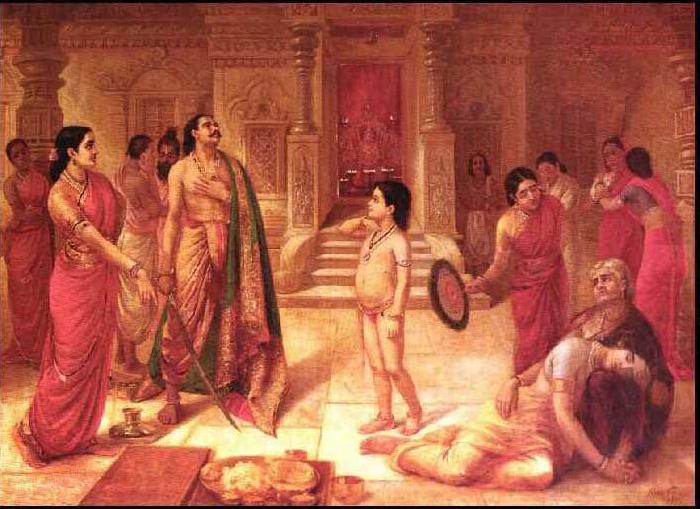 Mohini and Rugmangada to kill his own son Raja Ravi Varma, Raja Ravi Varma